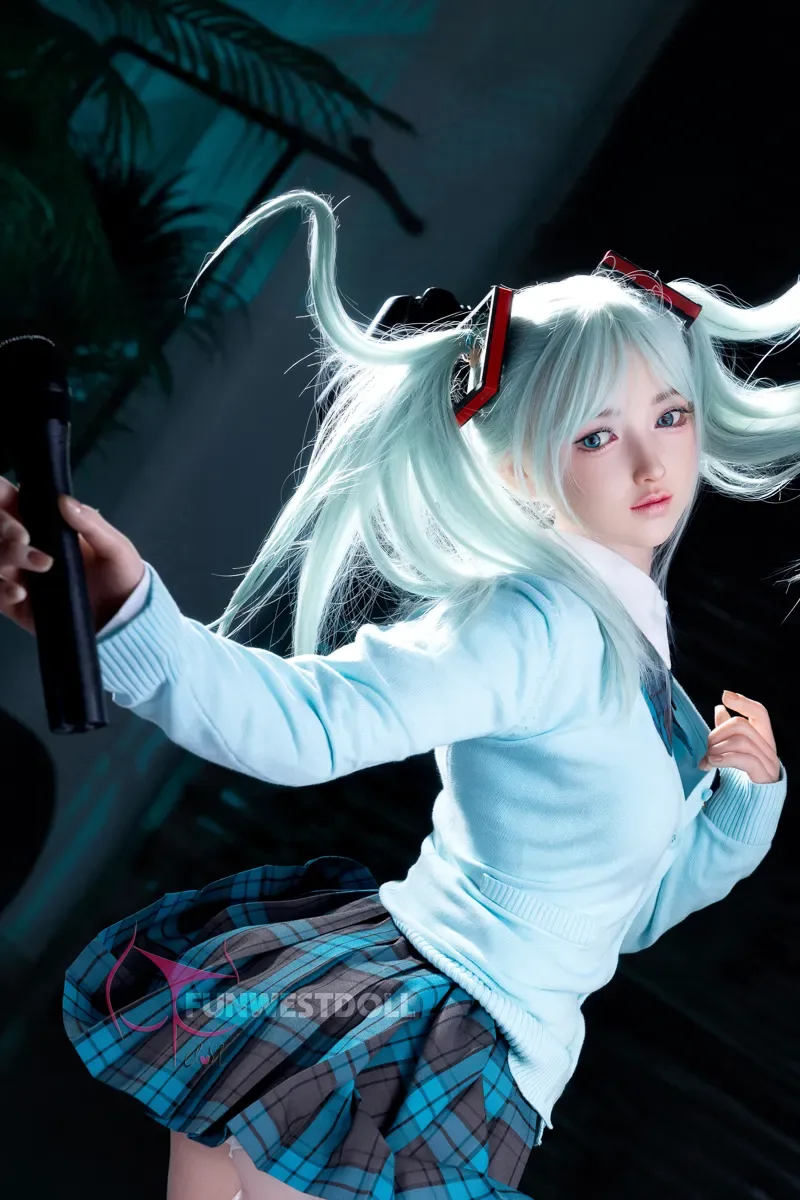 Funwest | Amy - 5ft 3/159cm A-Cup Miku Cosplay Sex Doll (In Stock EU) view 5
