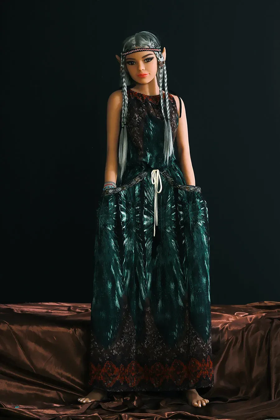 SY | Fontaine - 5ft1(155cm) Ultra Flat Chest Elf Sex Doll With Gray Hair view 4