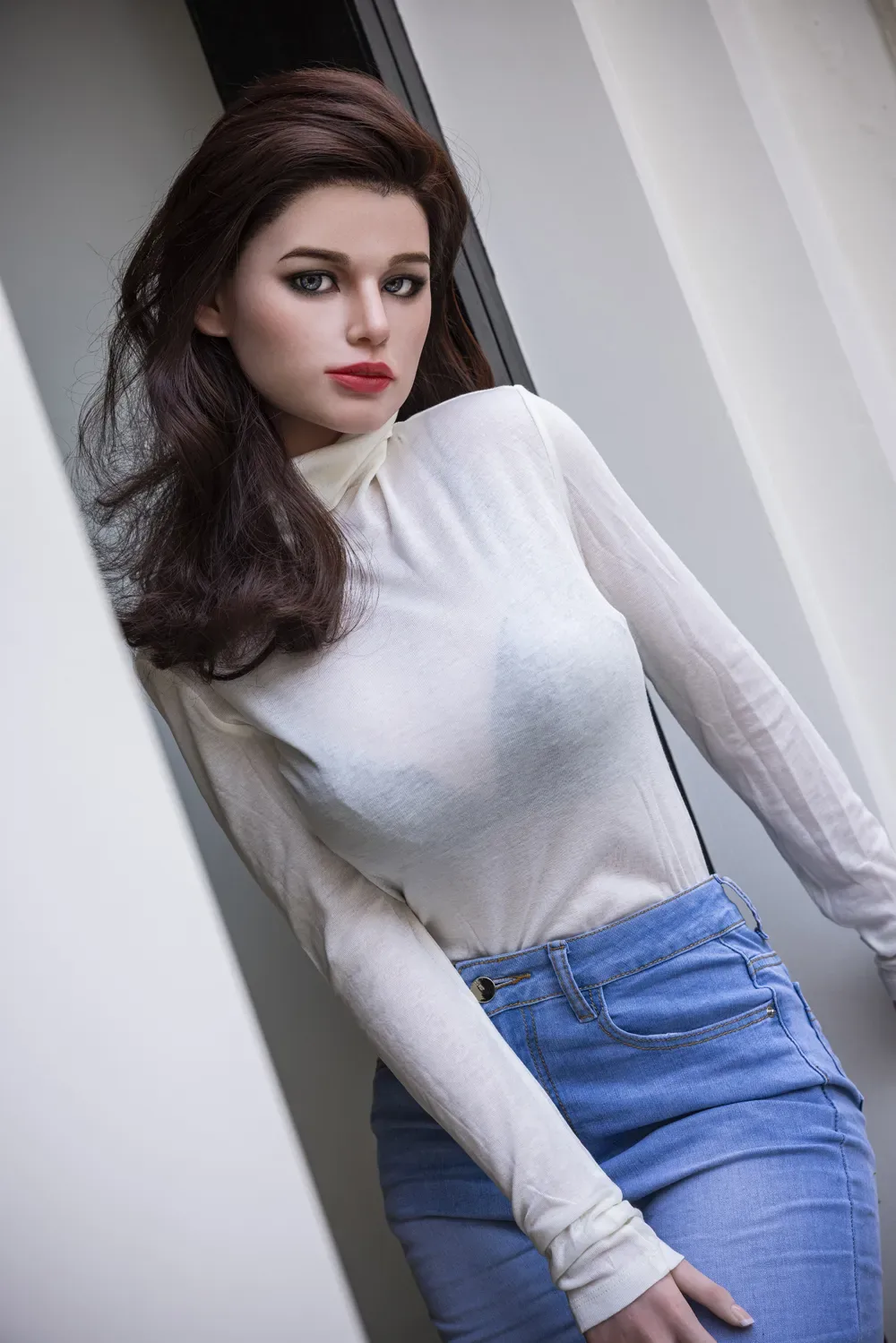Starpery丨Christina - 171cm / 5ft8 D-Cup Black Curly Hair Full Silicone Sex Doll