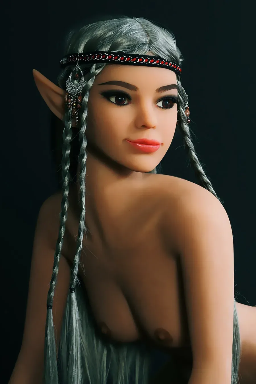 SY | Fontaine - 5ft1(155cm) Ultra Flat Chest Elf Sex Doll With Gray Hair view 6