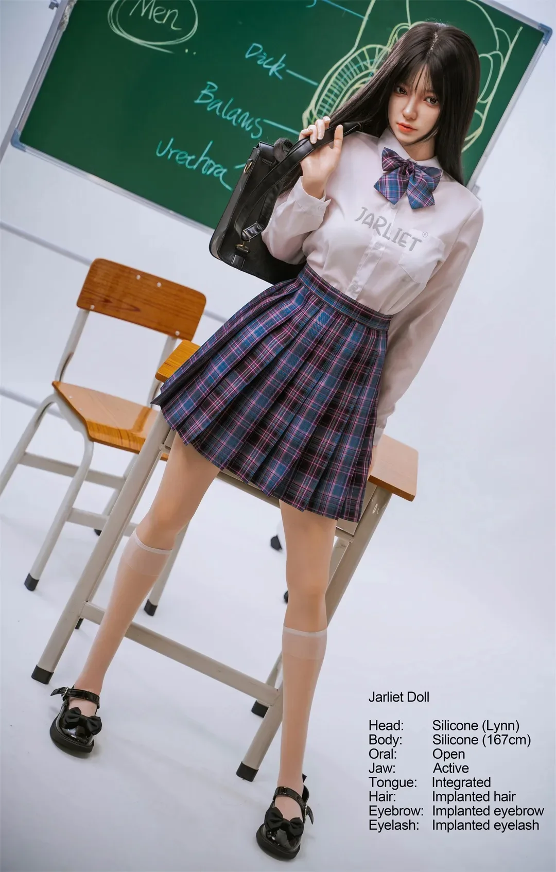 Jarliet丨Lynn -5ft 5/167cm ROS Movable Jaw Asian Teacher Costume Silicone Sex Doll view 8