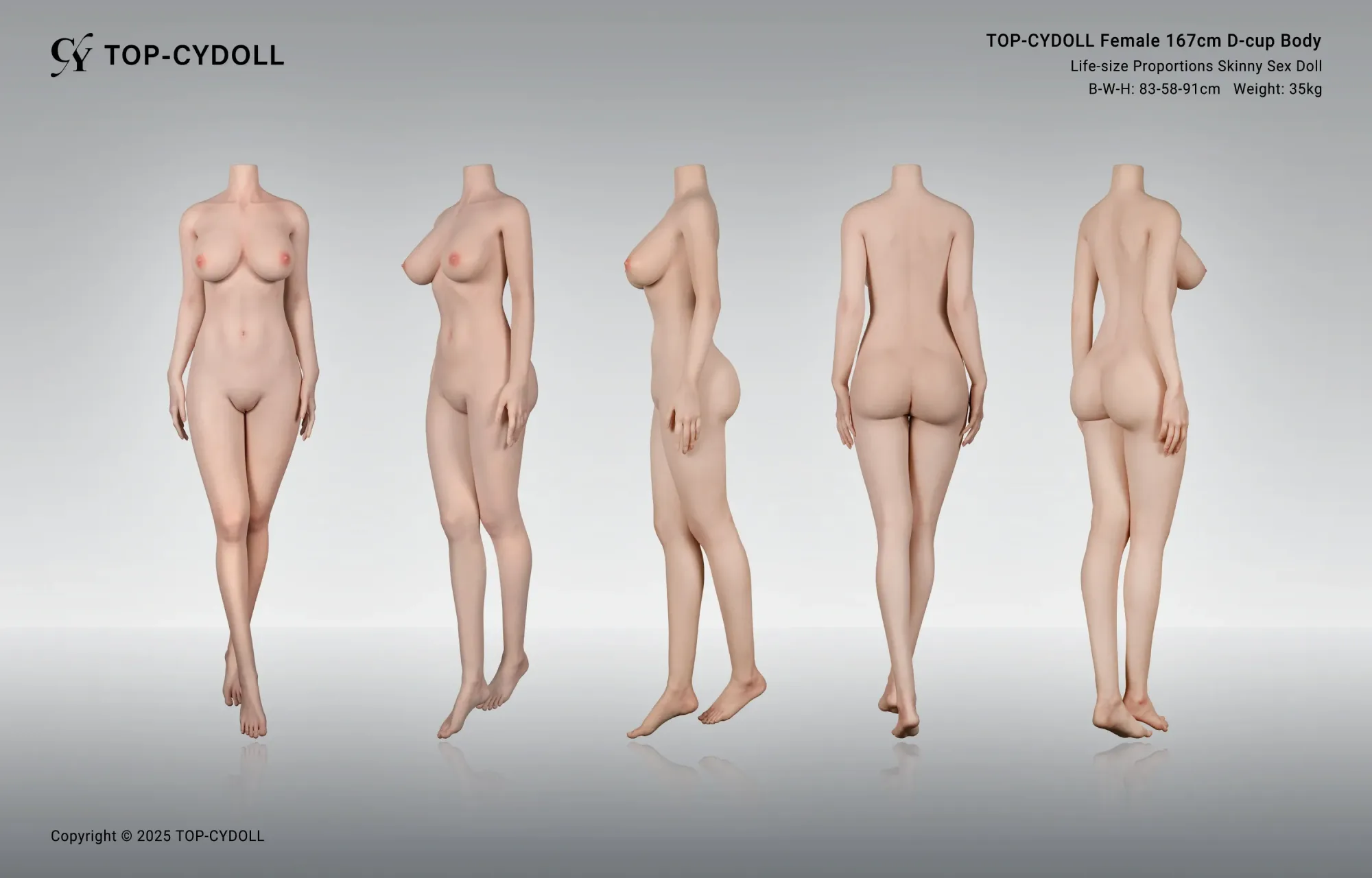 TOP-CY | DIY Your Hyper-Realistic Sex Doll: All-Silicone Head & Multi-Material Body view 4