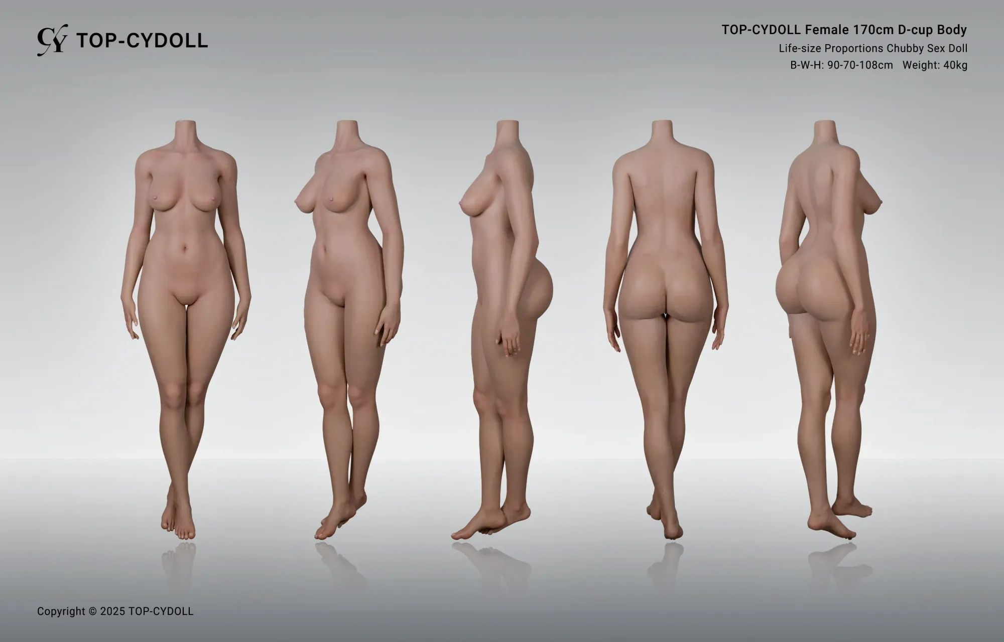 TOP-CY | DIY Your Hyper-Realistic Sex Doll: All-Silicone Head & Multi-Material Body view 5
