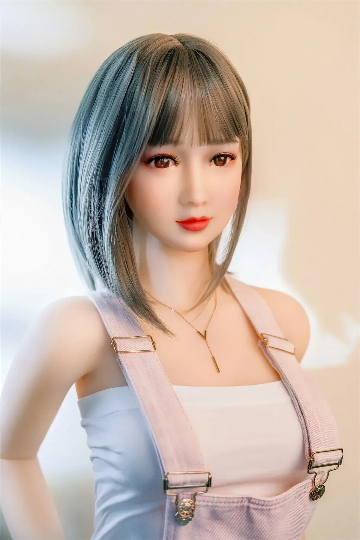 SY | Pag- 160cm (5ft3) Small Breast Japanese Style Sex Doll With Blonde Straight Hair