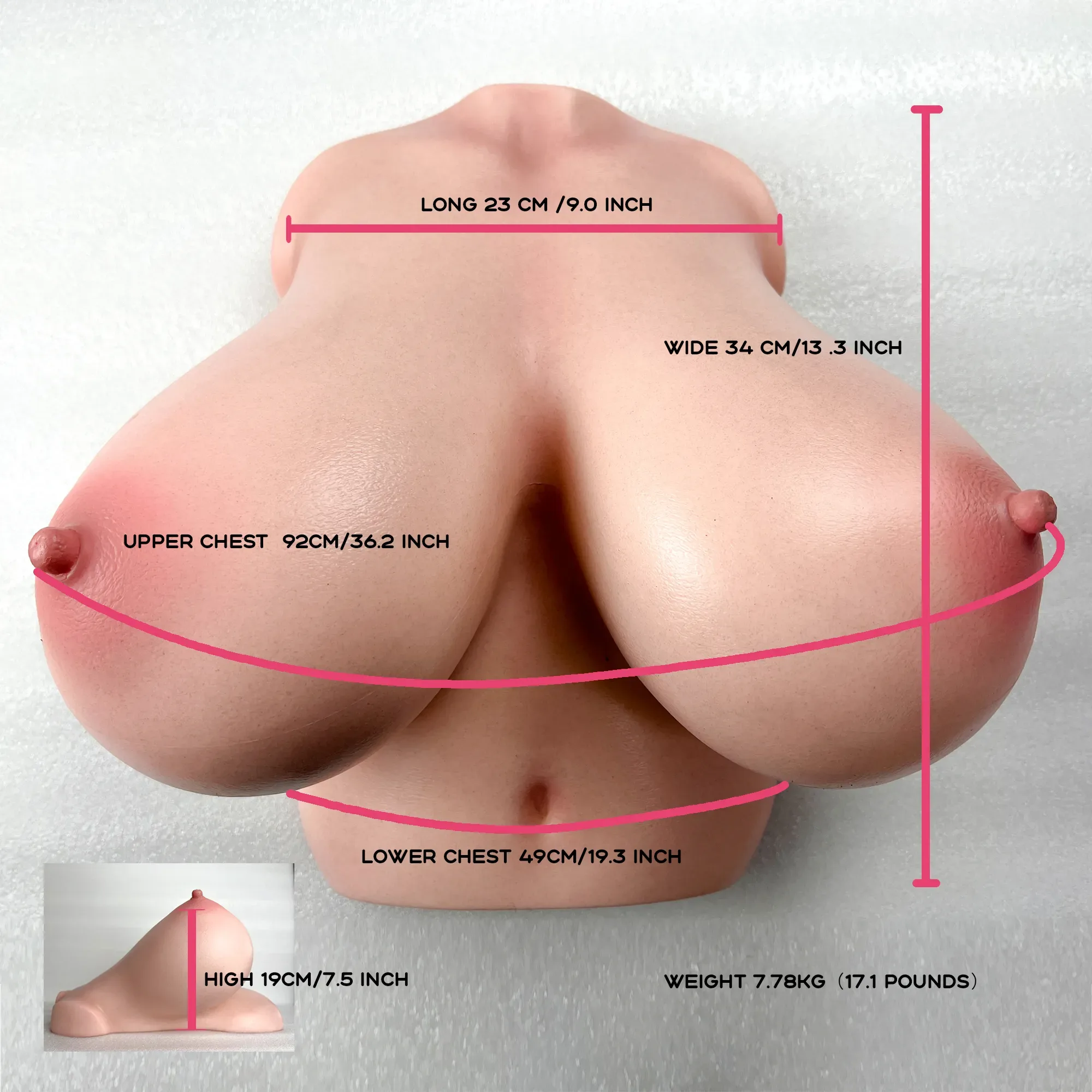 Climax丨Silicone B-92 (Cinnamon) Real-Life Breast Model view 4