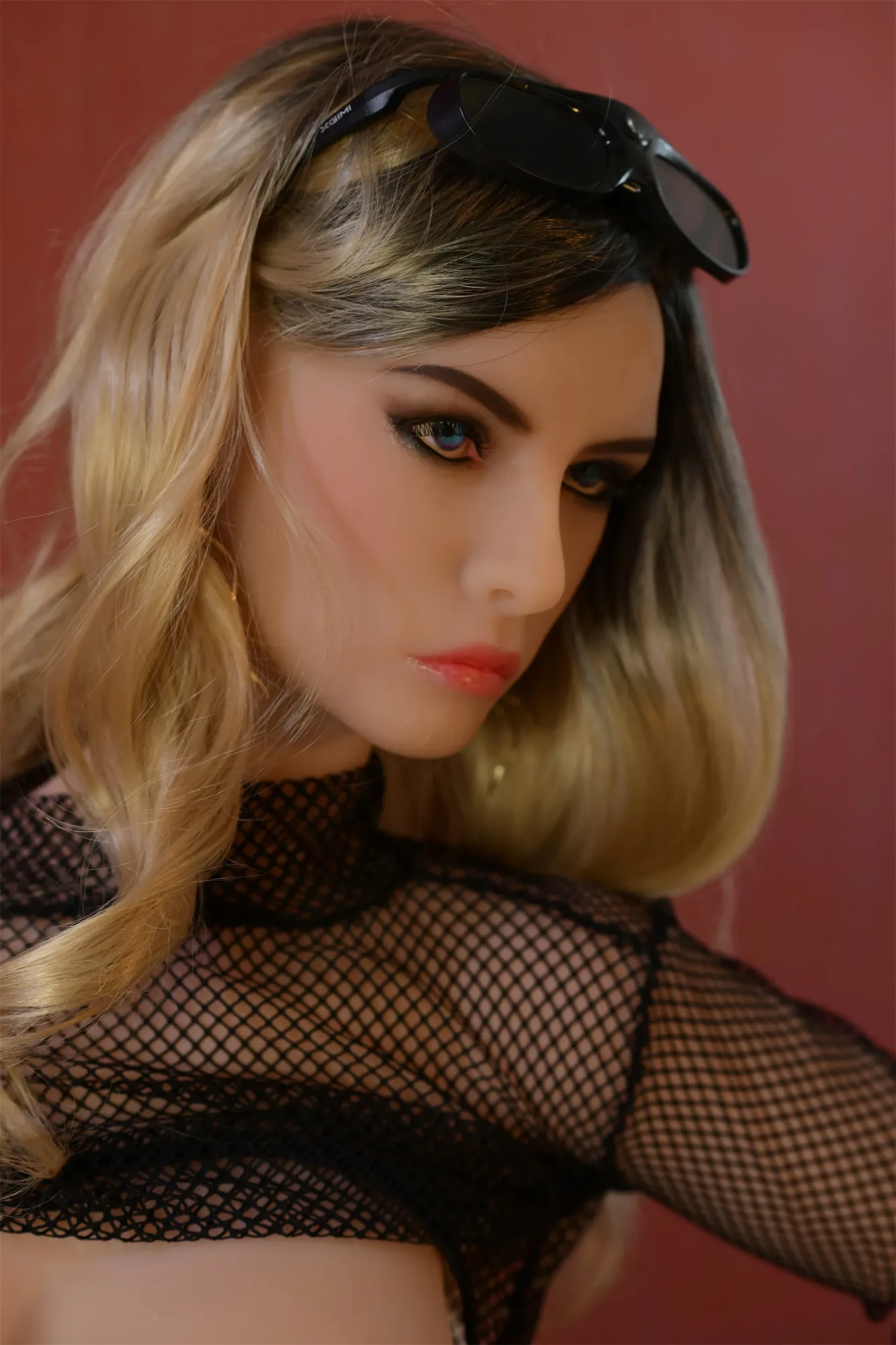 6YE | Erika - 4ft11/152cm Huge Boobs Fishnet Stockings Blonde BBW Sex Doll view 6