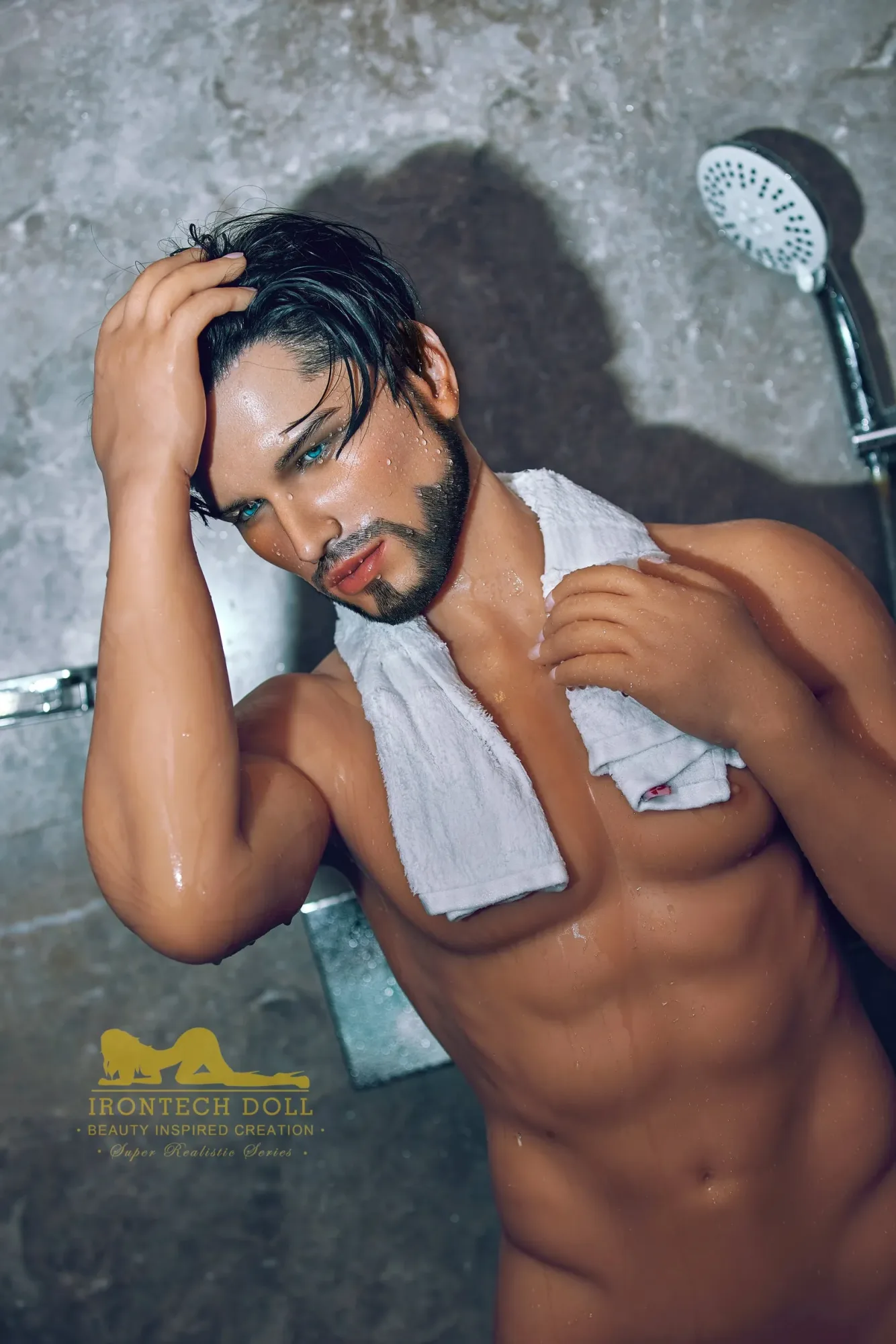 Irontech | Kelvin - 5ft3 (162cm) Biker Hybrid Male Silicone Head Sex Doll view 8