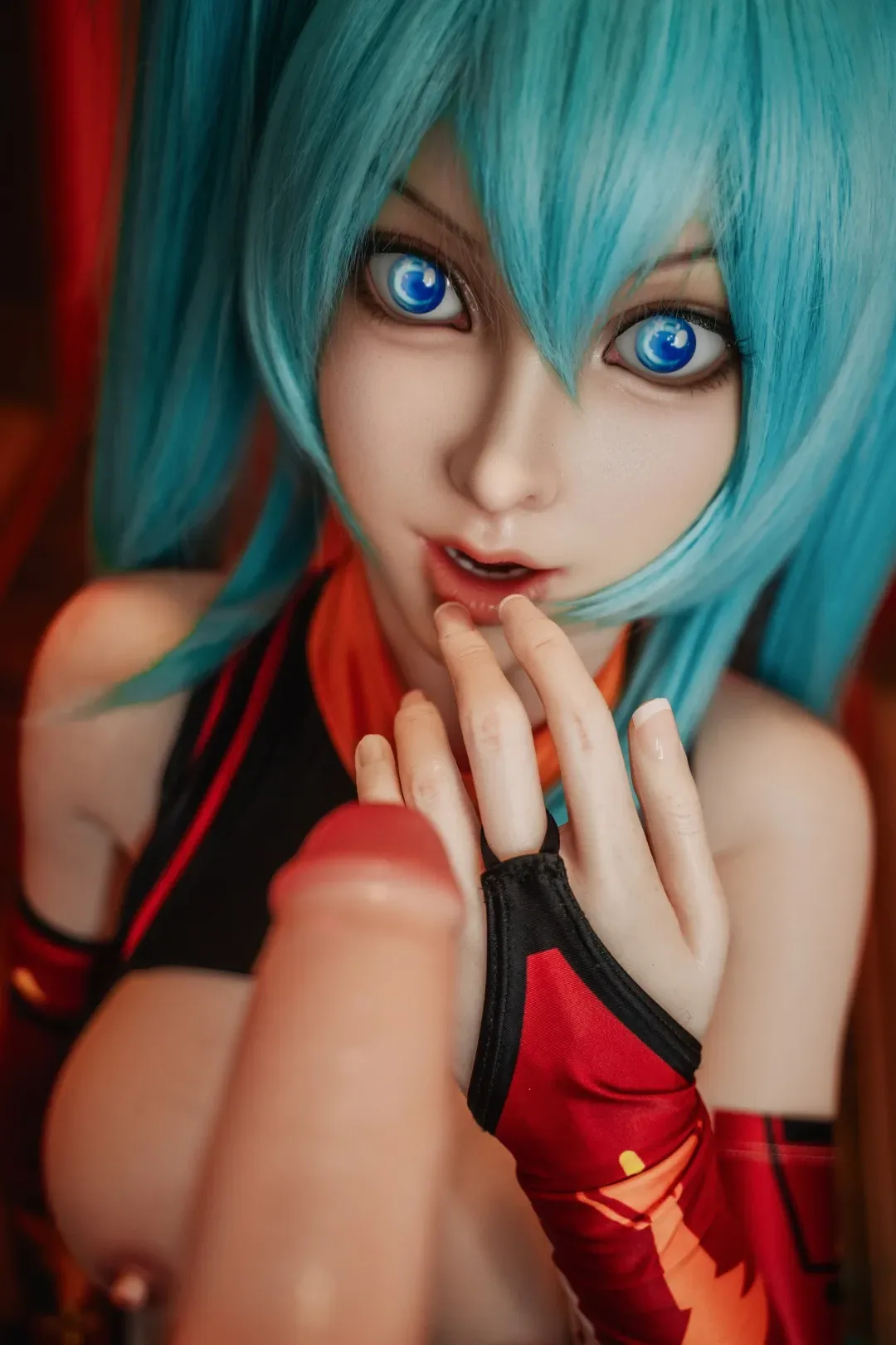 Orange In丨Miku - 5ft 2/158cm Movable Jaw Anime Silicone Sex Doll view 7