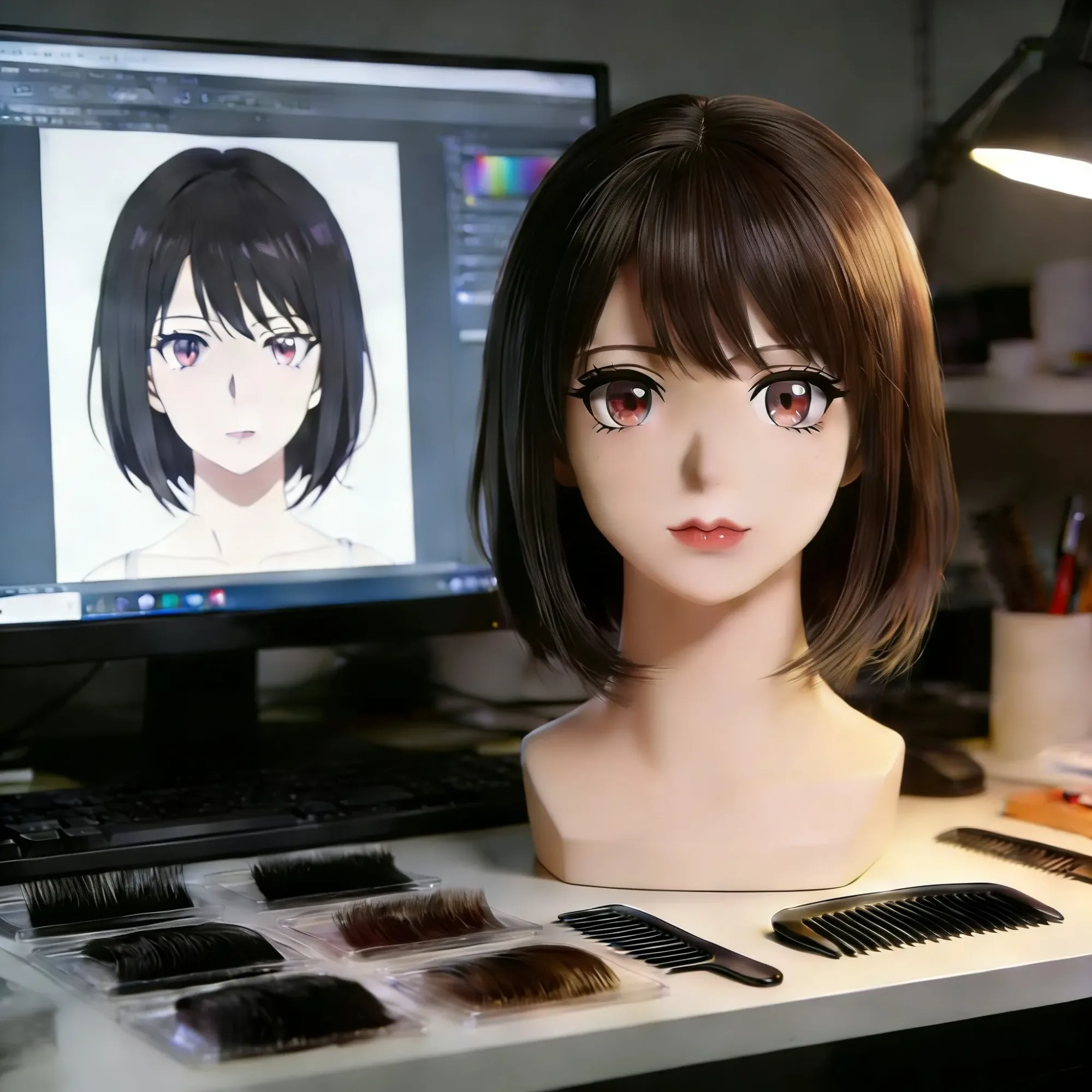 Custom Anime Silicone Head Made From Photos view 1