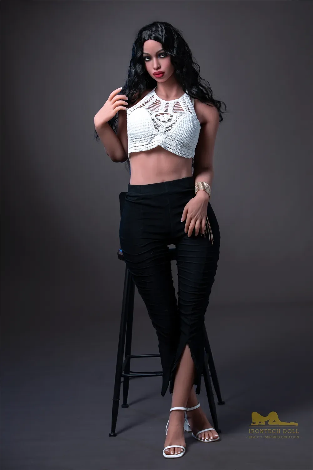 Irontech | Lora 5ft 7 /171cm Beautiful With Black Long Curly Hair Sex Doll view 5