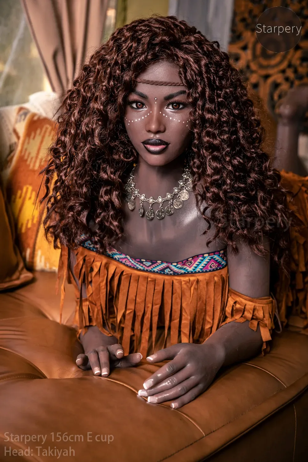 Starpery | Takiyah- 156cm / 5ft1 E-Cup Beautiful black skin sex doll view 3