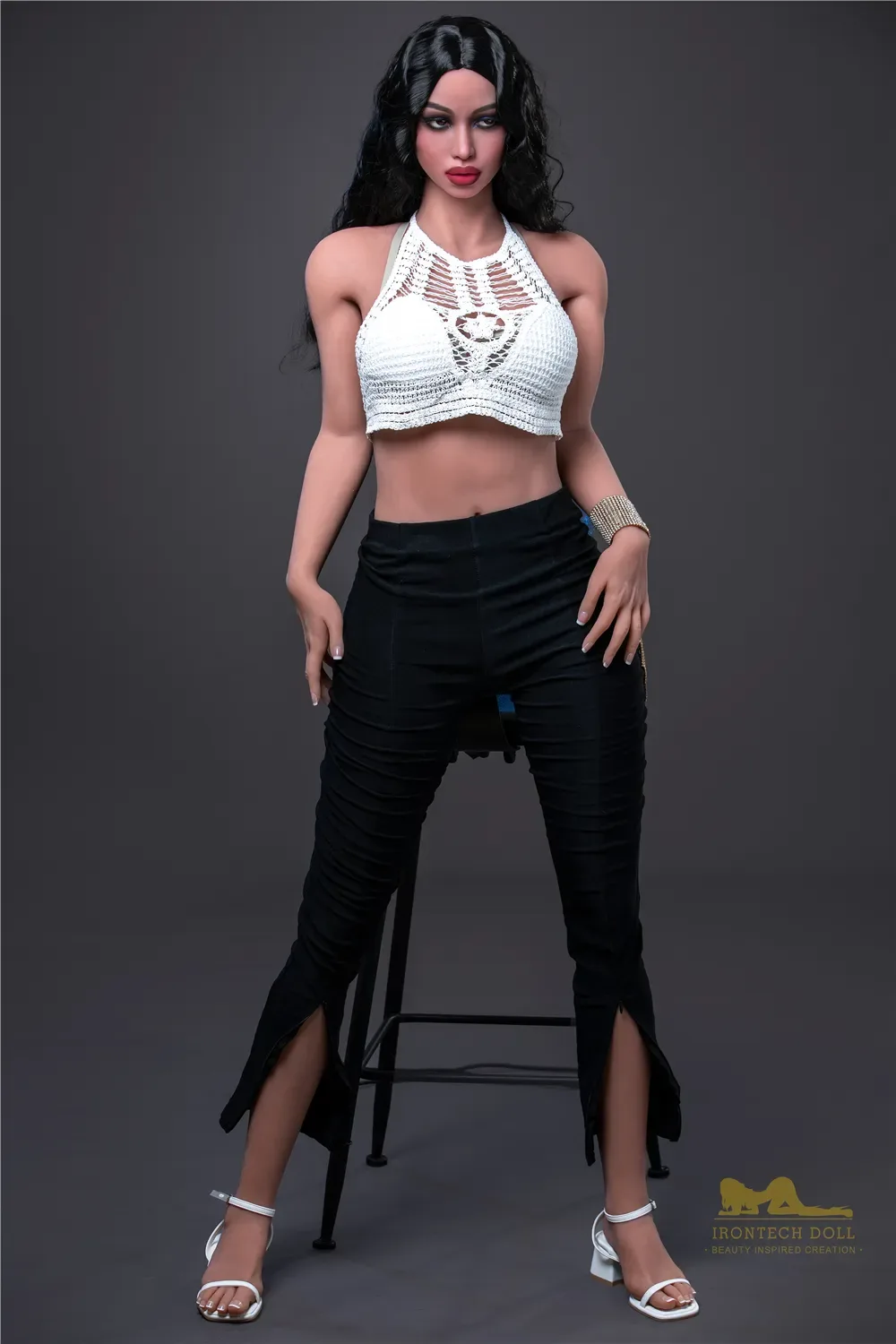 Irontech | Lora 5ft 7 /171cm Beautiful With Black Long Curly Hair Sex Doll view 4