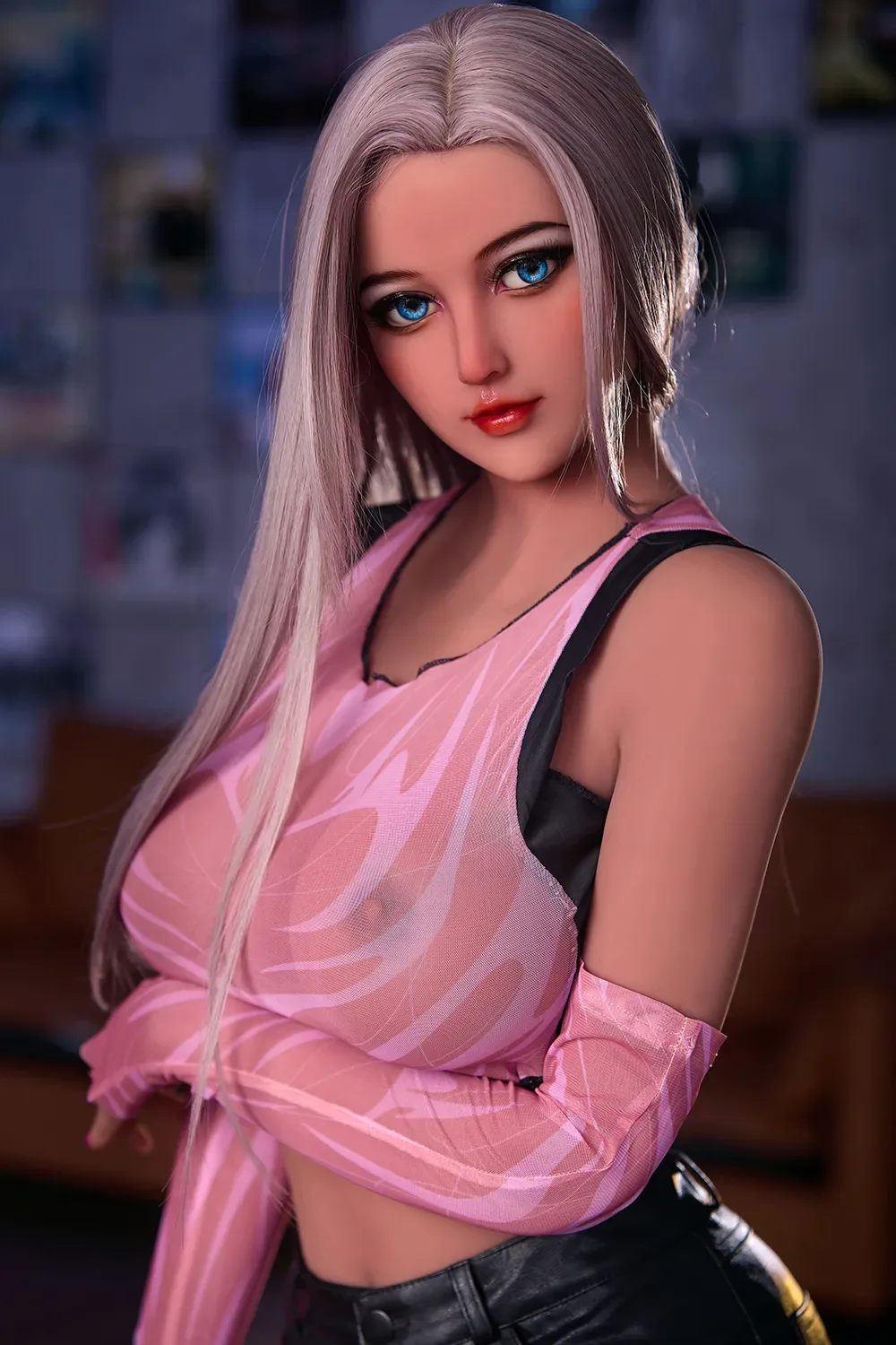 6YE | Gissel-5ft5/165cm Ultra Realistic With Pink Long Hair Sex Doll(In Stock US) view 4