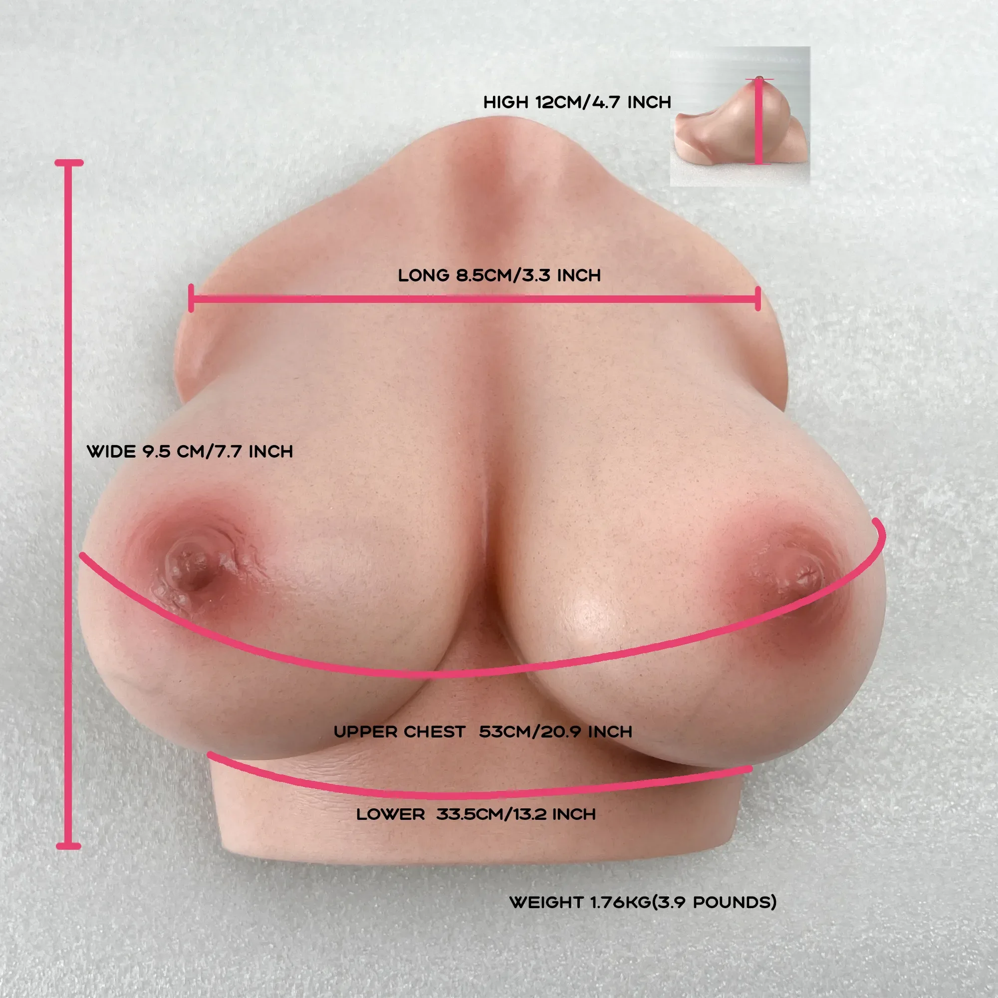 Climax丨Silicone B-53 (Cinnamon) Real-Life Breast Model view 8