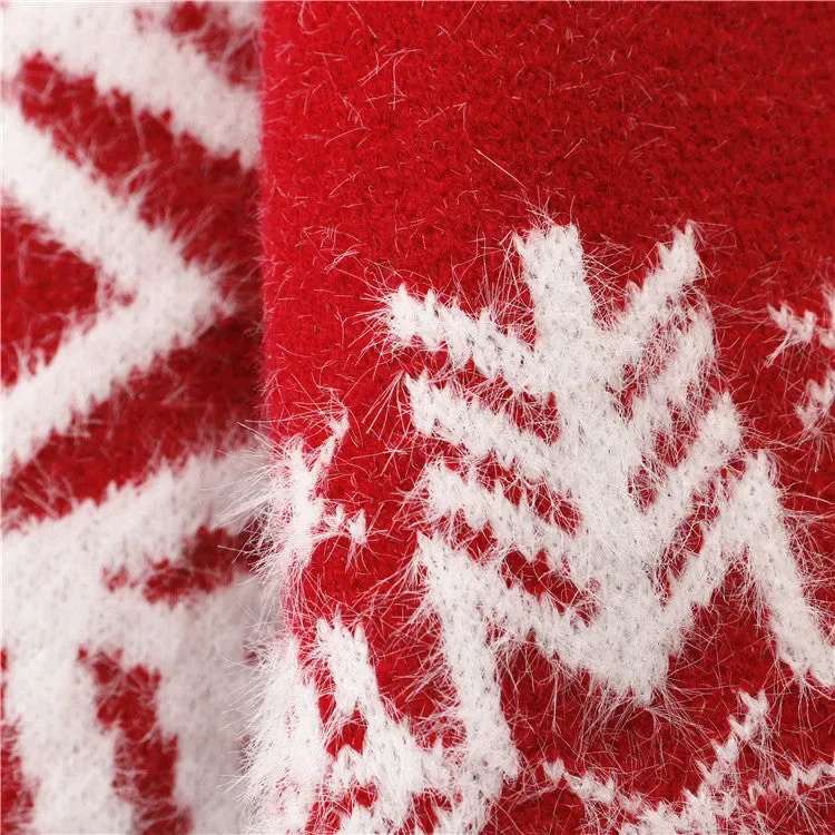 Snowflake Christmas Series Knitted Sweater & JK Plaid Skirt view 8