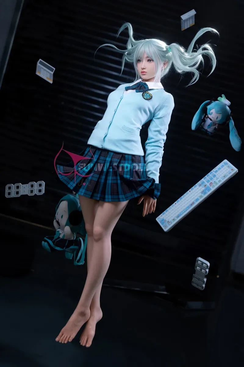 Funwest | Amy - 5ft 3/159cm A-Cup Miku Cosplay Sex Doll (In Stock EU) view 4