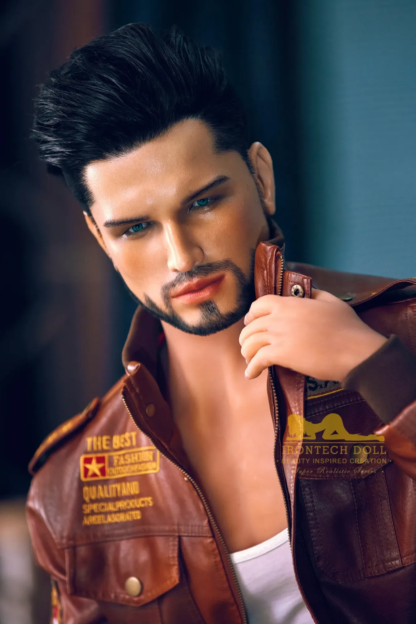 Irontech | Kelvin - 5ft3 (162cm) Biker Hybrid Male Silicone Head Sex Doll view 4