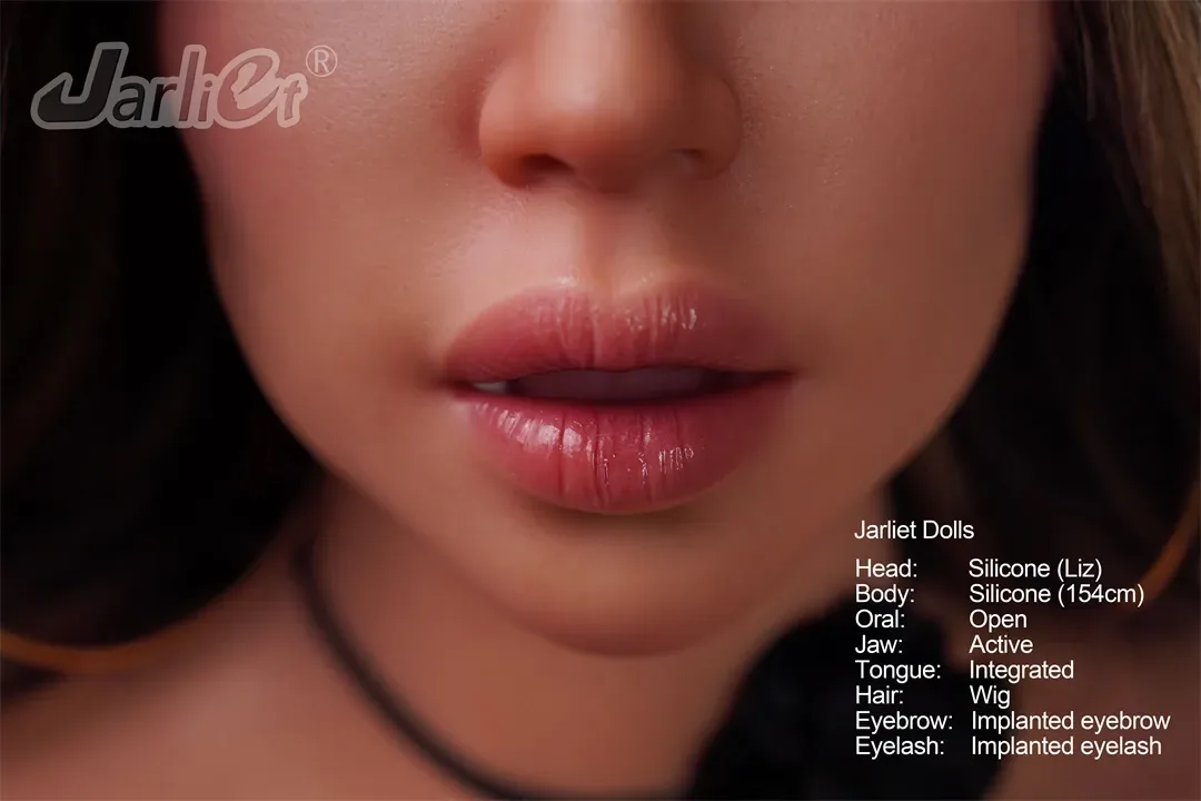 Jarliet丨Liz -5ft 1/154cm ROS Big Breasts Movable Jaw Skinny Silicone Sex Doll view 5