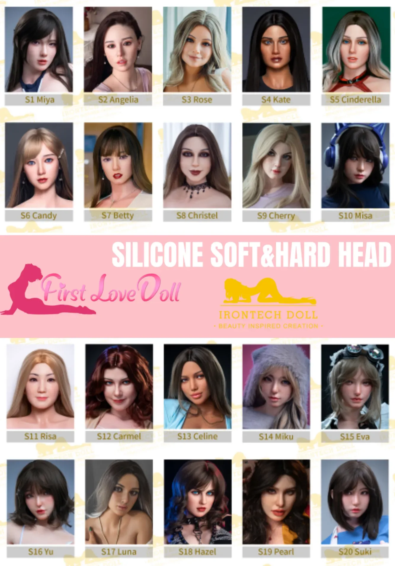 Irontech | Silicone Hard&Soft Head (Extra Doll Heads) view 1