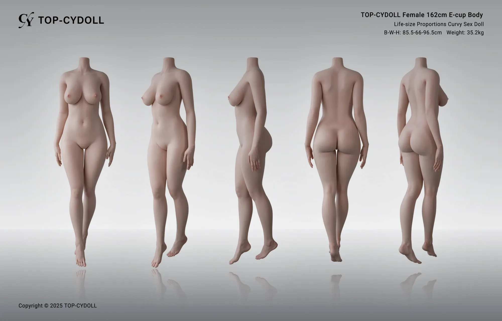 TOP-CY | DIY Your Hyper-Realistic Sex Doll: All-Silicone Head & Multi-Material Body view 3