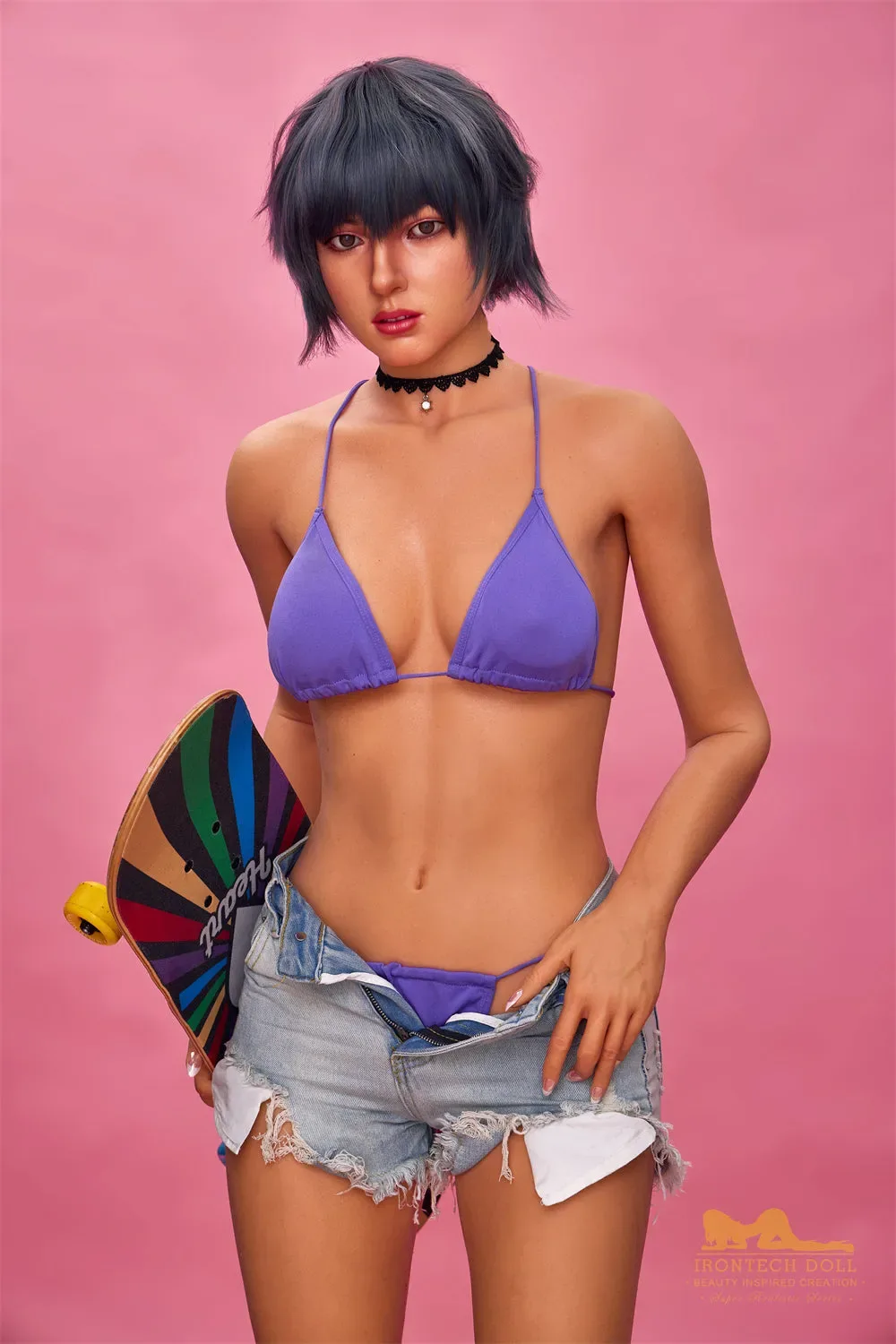 Irontech | Fenny - 5.6ft (168cm) Short Hair Skinny Silicone Love Doll