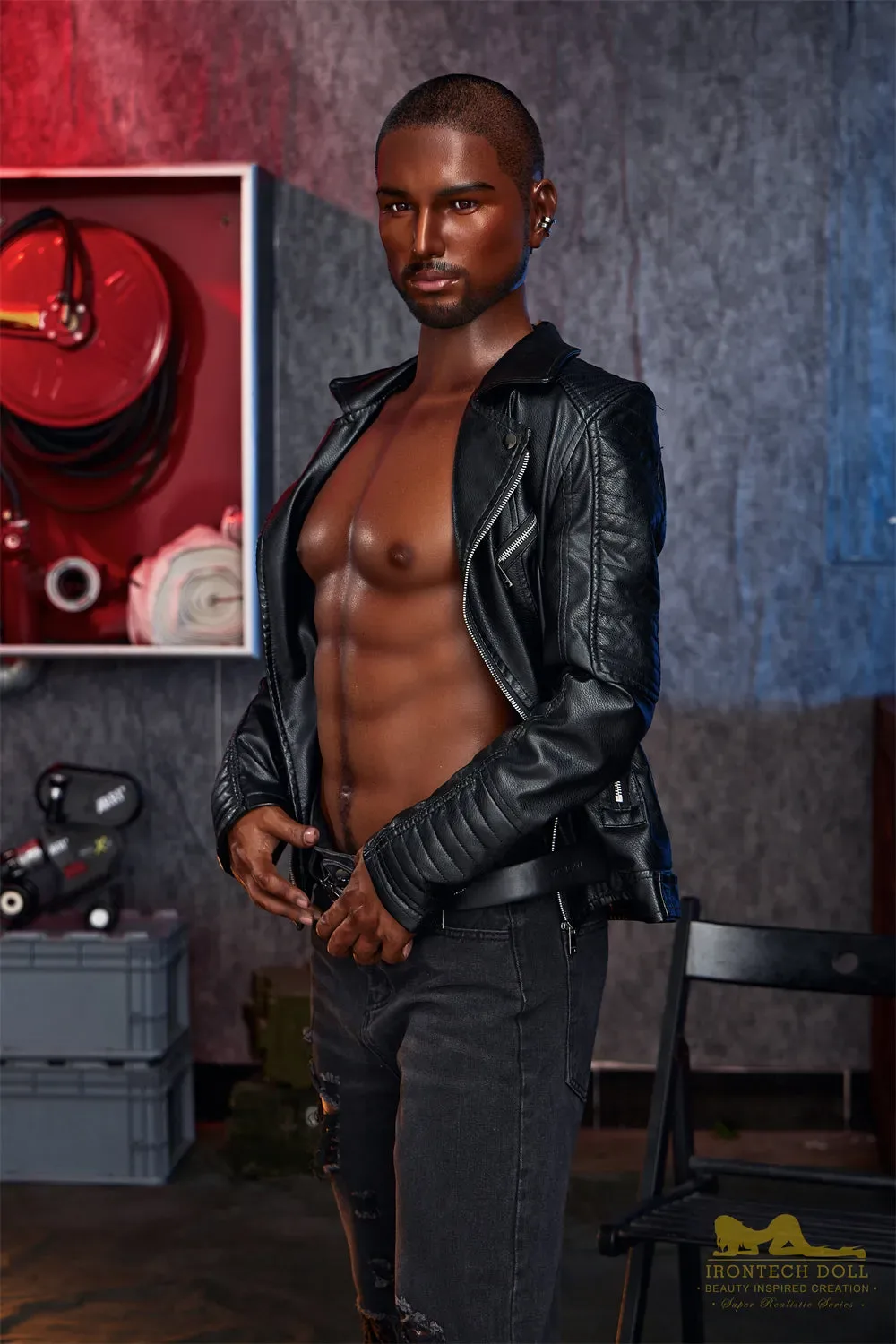 Irontech | Kevin - 5ft7 (170cm) Ebony Silicone Male Sex Doll view 5