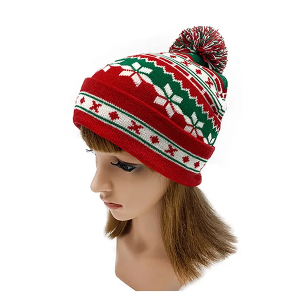 Knitted Christmas Hat Christmas Scarf Set view 4