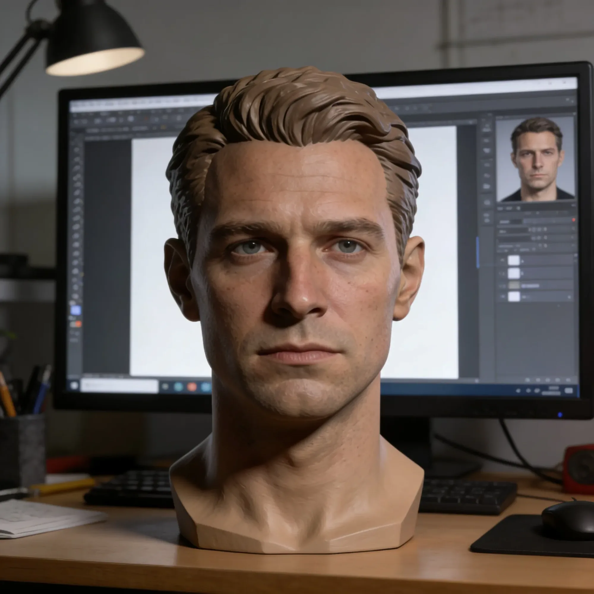 Custom Male ROS Silicone Head Made From Photos view 1