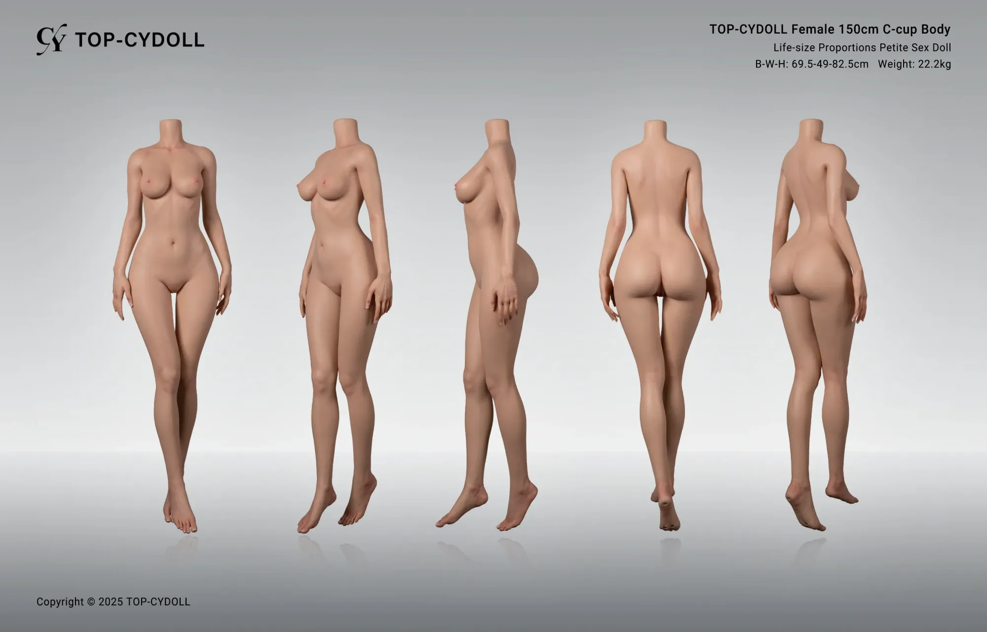 TOP-CY | DIY Your Hyper-Realistic Sex Doll: All-Silicone Head & Multi-Material Body view 2