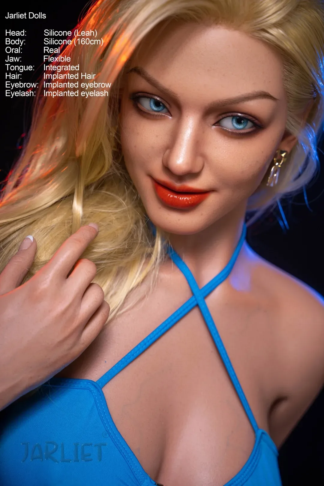 Jarliet丨Leah -5ft 2/160cm ROS Movable Jaw Skinny Blonde Silicone Sex Doll