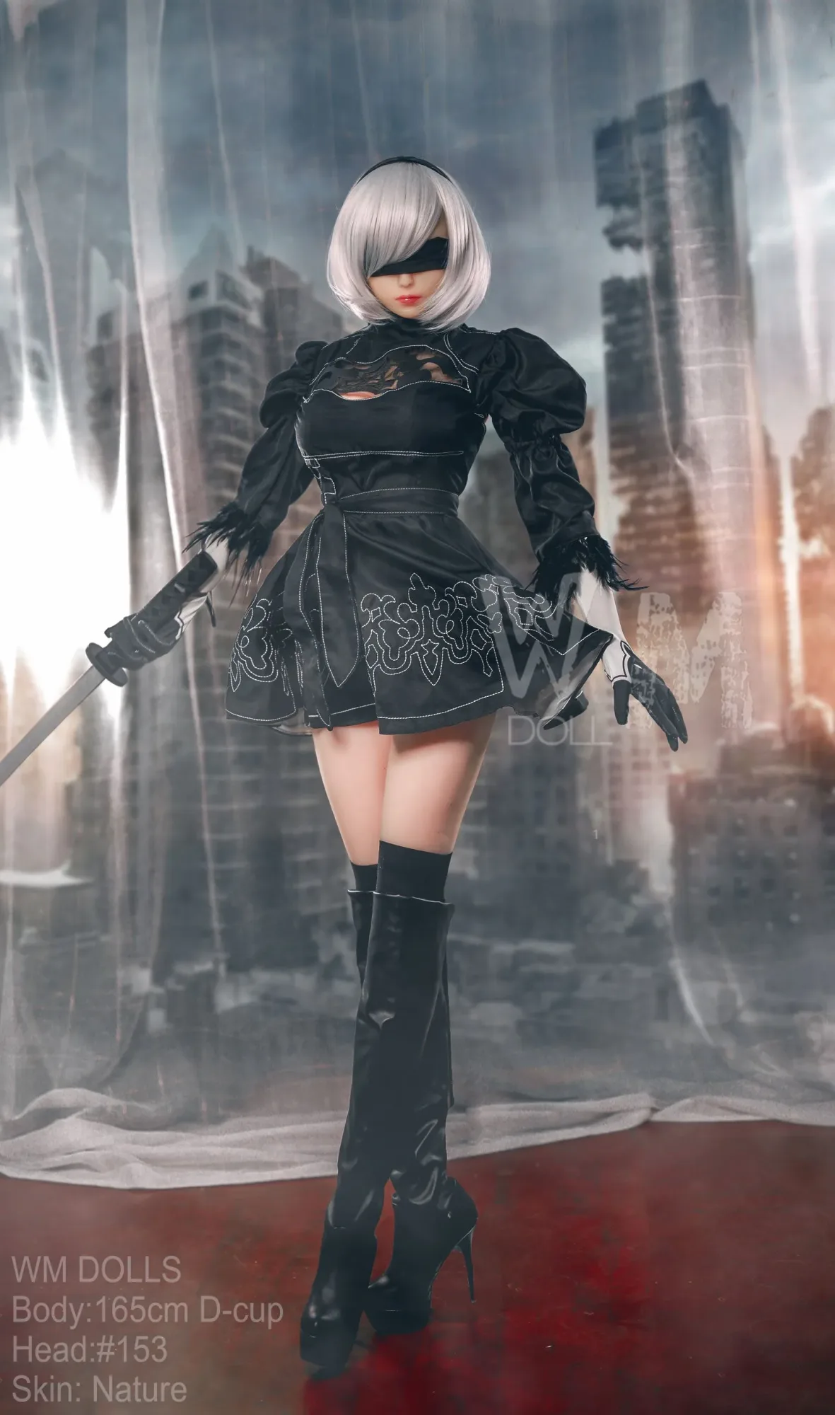 WM | 2B Anime 5ft 5/ 165cm D Cup Cosplay Sex Doll view 3