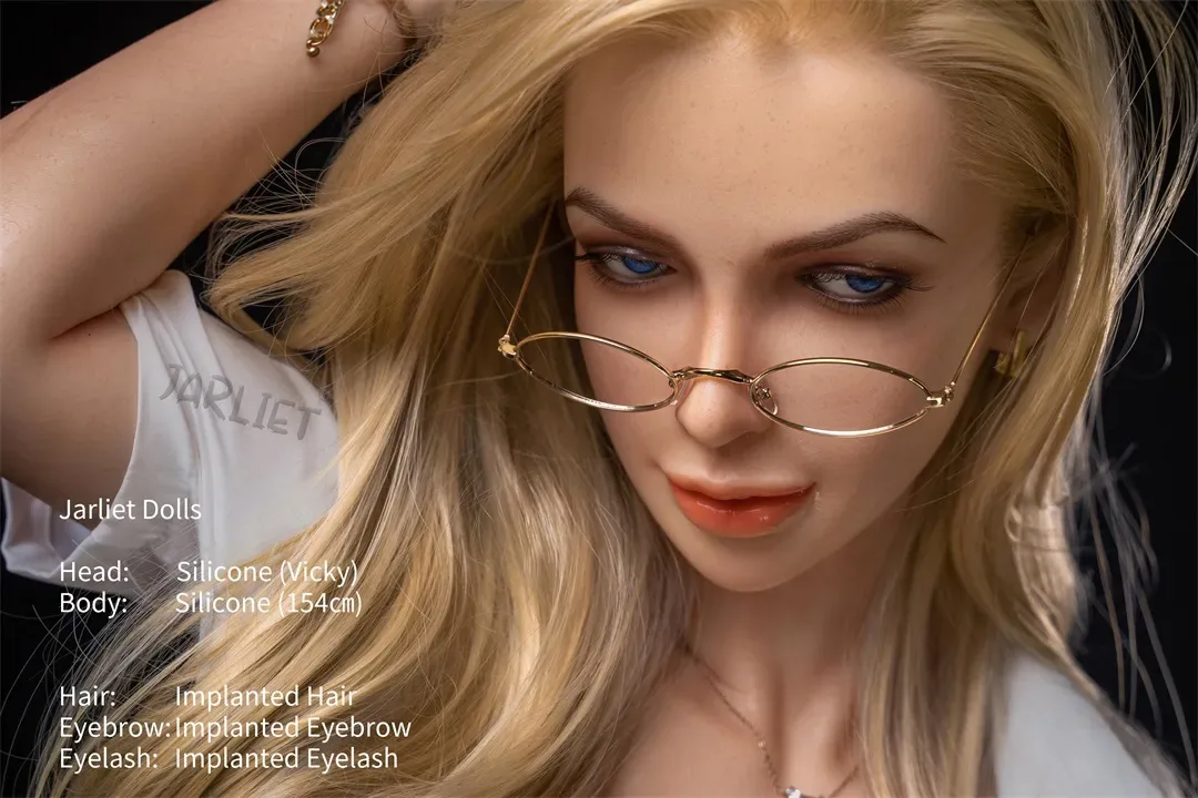 Jarliet丨Vicky -5ft 1/154cm Realistic Sexy blonde hair Silicone Sex Doll view 5
