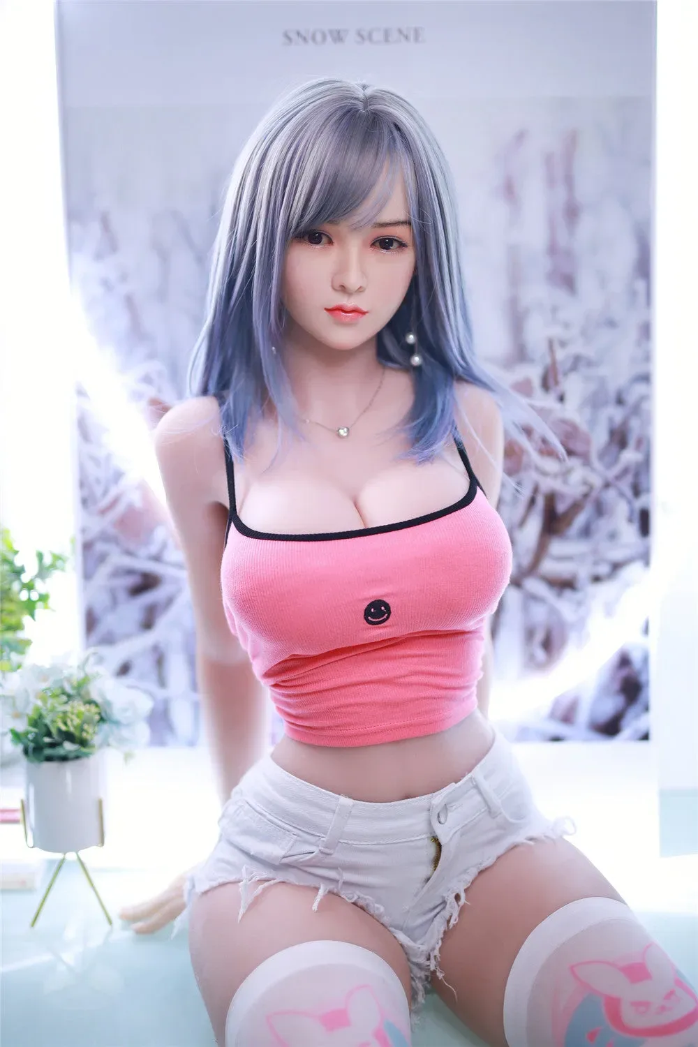 JY | Rabbit - 5ft 3/161cm Big Breasts Bunny Hole Silicone Head Sex Doll