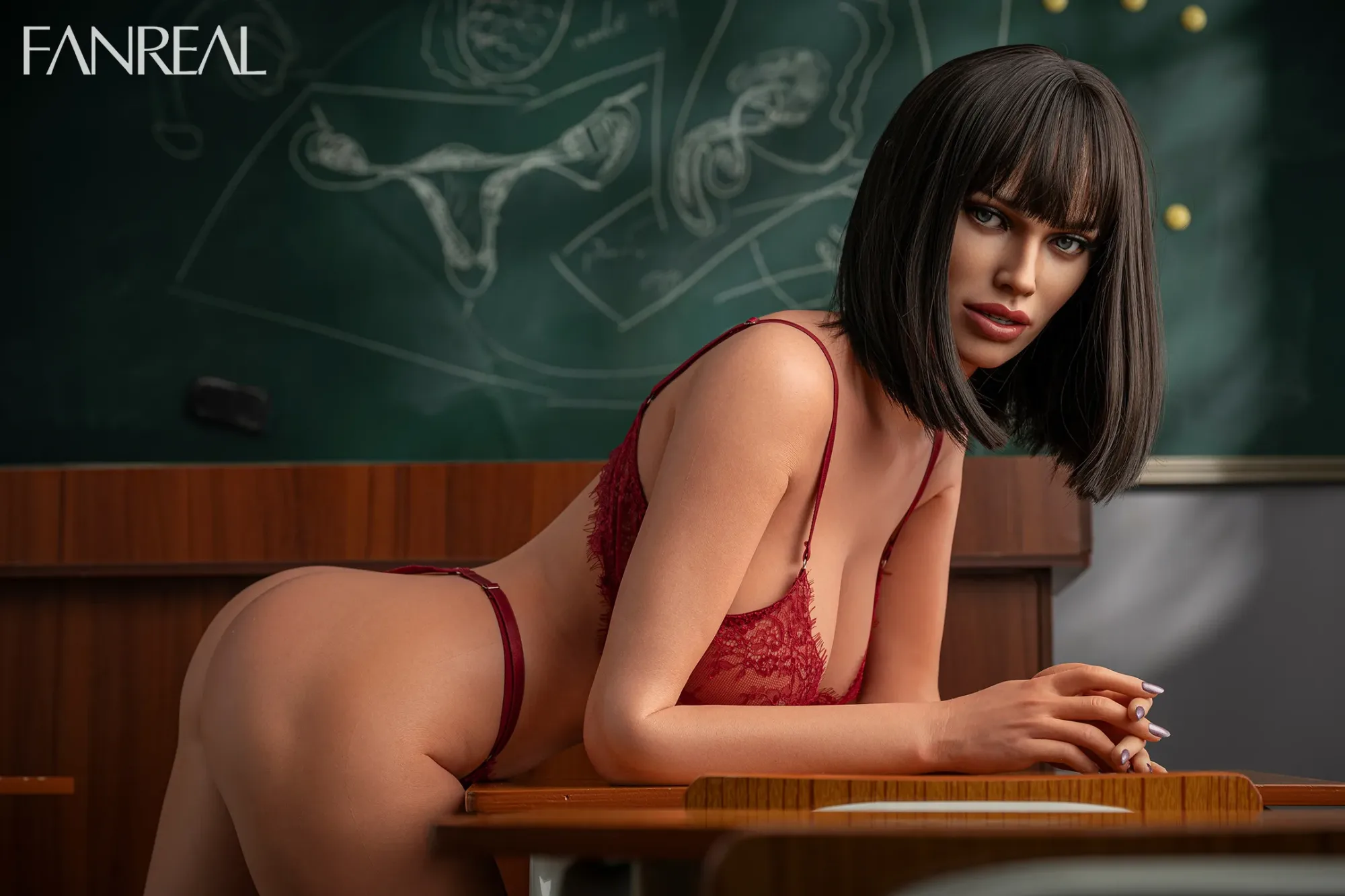 FanReal | Kelly - 168cm/5ft 6 F-Cup Mature Teacher Silicone Sex Doll view 8