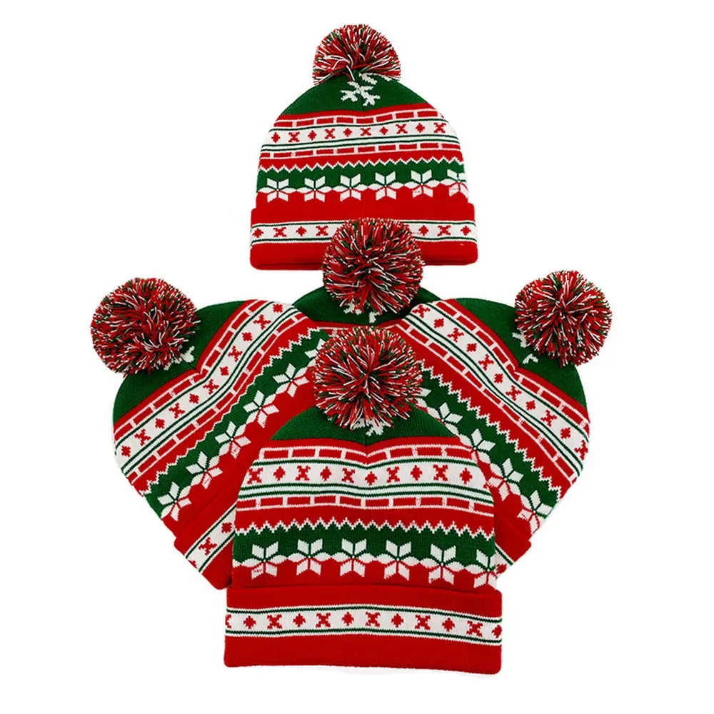 Knitted Christmas Hat Christmas Scarf Set view 8