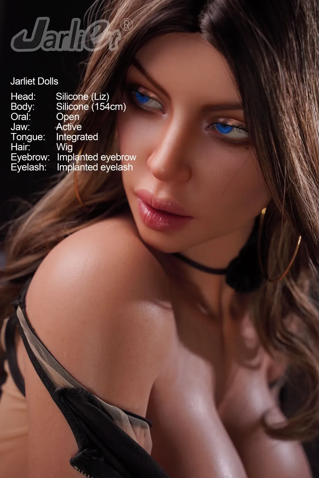 Jarliet丨Liz -5ft 1/154cm ROS Big Breasts Movable Jaw Skinny Silicone Sex Doll view 3