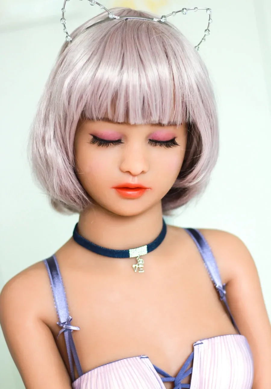 SY | Odina - 4ft7(140cm) Realistic TPE Mini Sex Doll With White Hair view 2
