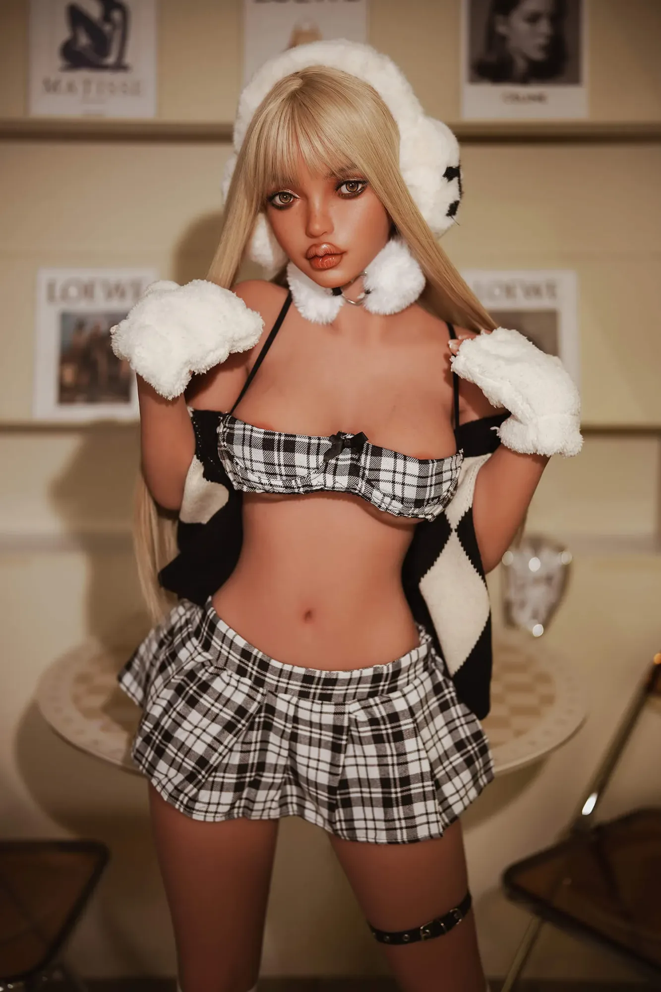 SY | Gayle - 152cm (4ft 12) -Thick Lips Blonde Girl Silicone Head Sex Doll view 1