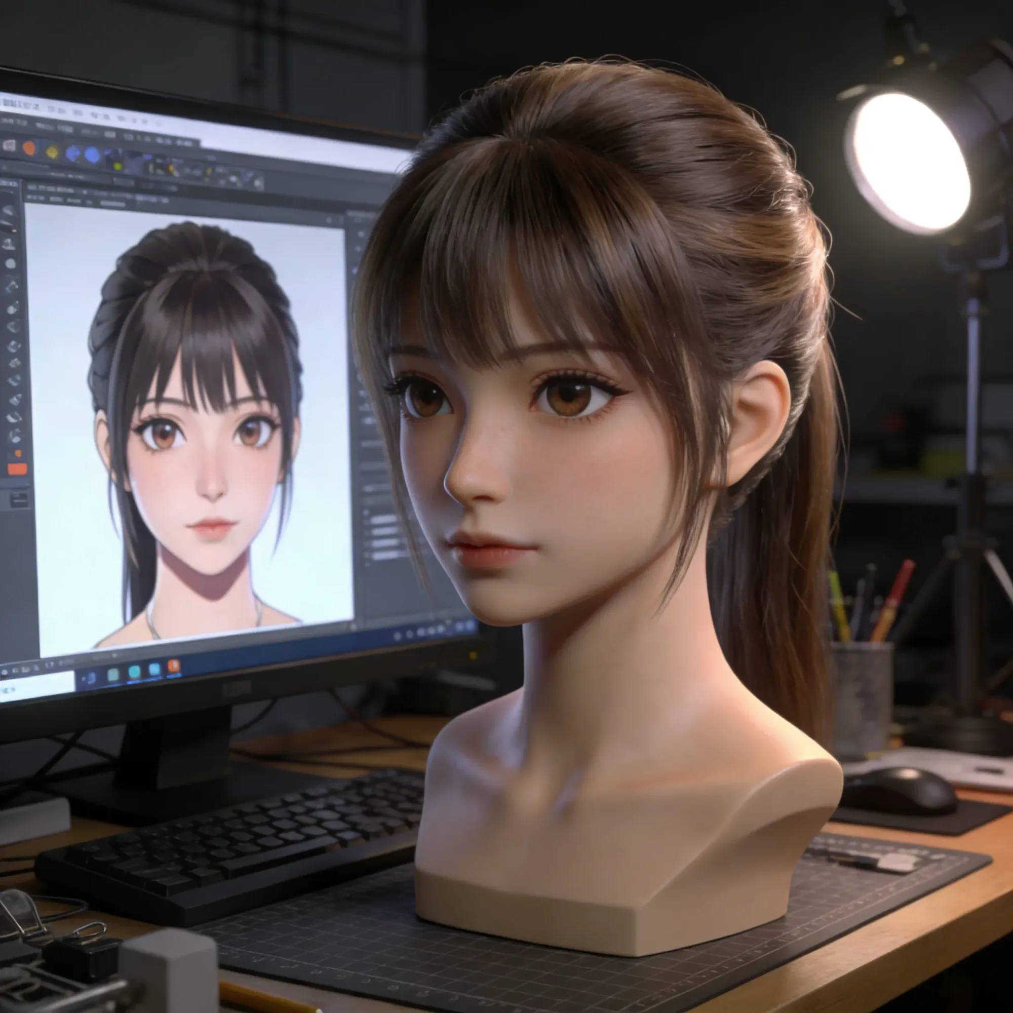 Custom Anime Silicone Head Made From Photos view 2
