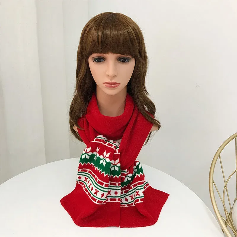 Knitted Christmas Hat Christmas Scarf Set view 7