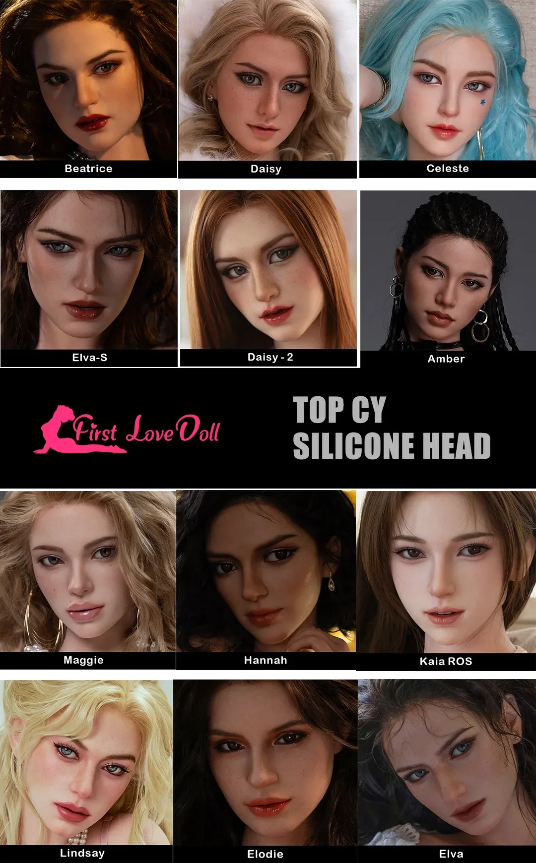 TOP-CY Doll – Realistic Silicone Doll Head (Head Only) view 1