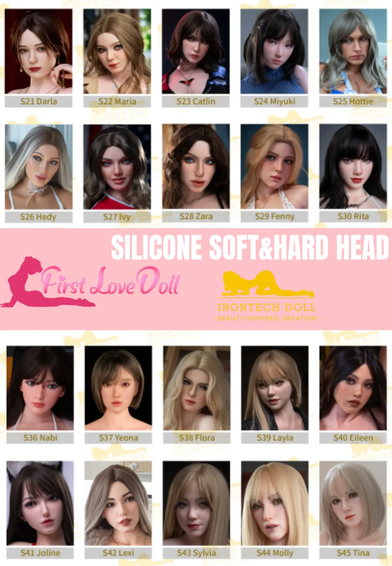 Irontech | Silicone Hard&Soft Head (Extra Doll Heads) view 2