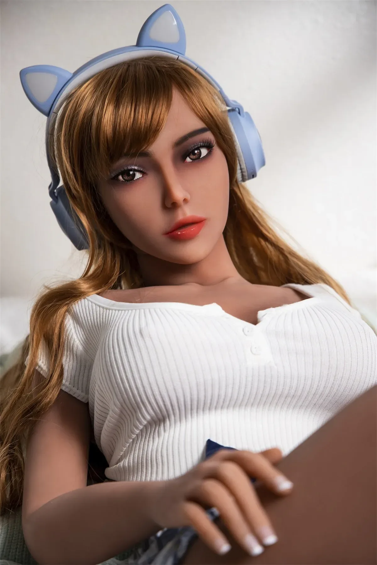 YOUQ | Tayen - Small Boobs Wheat Skin Color Sex Doll With Long Blonde Curly Hair(5 Sizes ) view 5