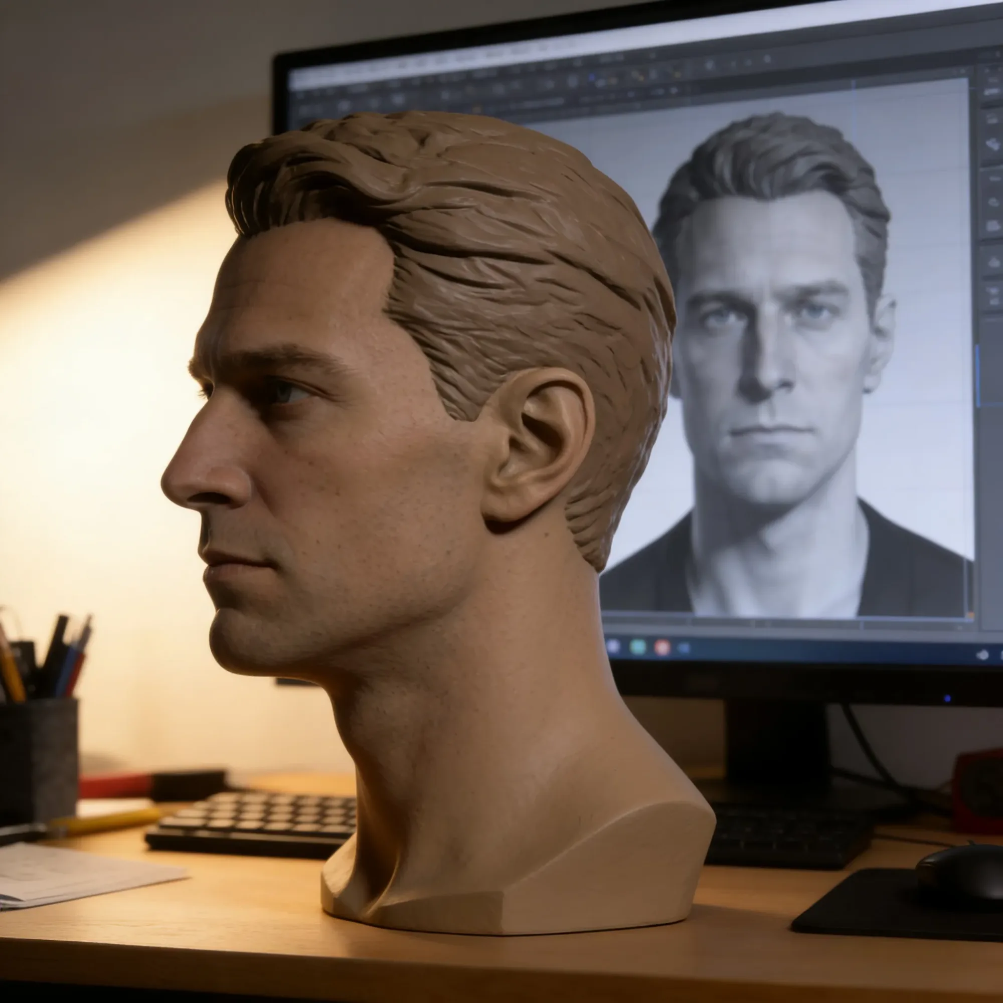 Custom Male ROS Silicone Head Made From Photos view 2