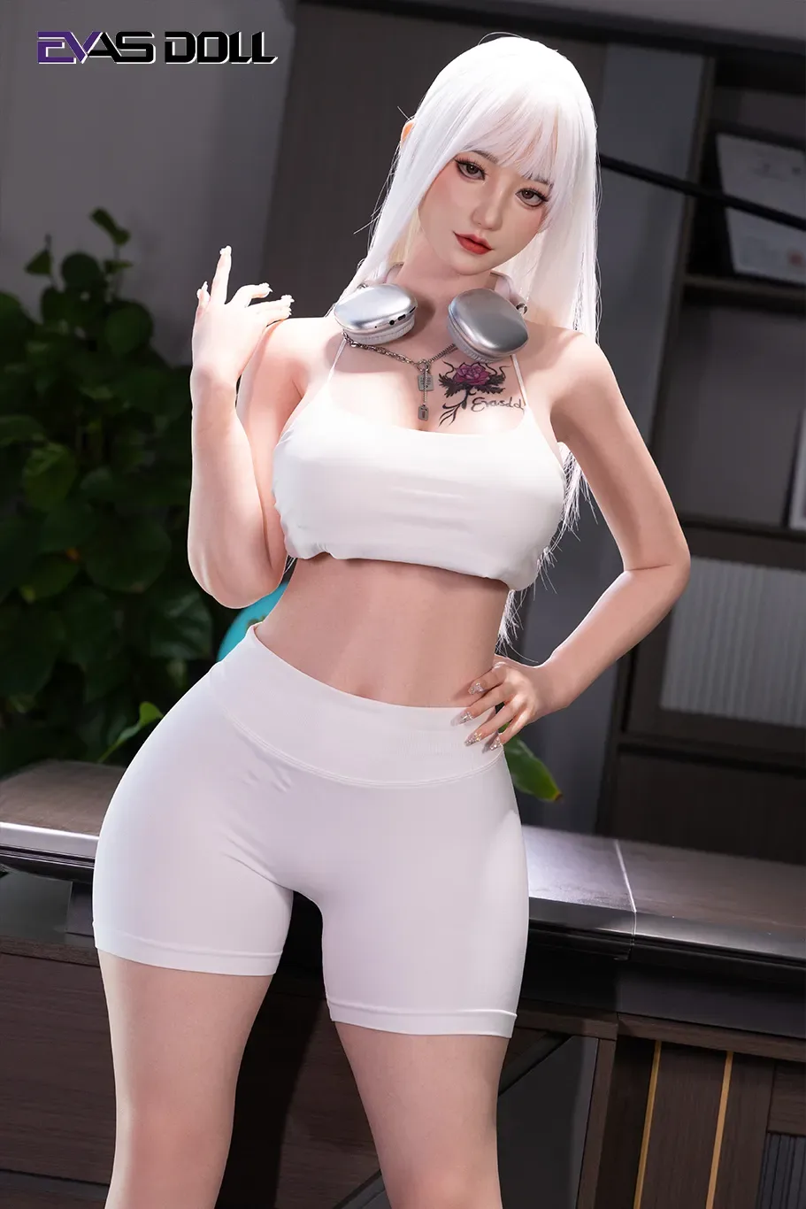 Evas Doll | Yilin - 5ft 6/167cm Snow White Hair Realistic Silicone Sex Doll view 8