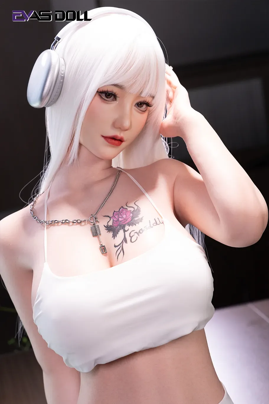 Evas Doll | Yilin - 5ft 6/167cm Snow White Hair Realistic Silicone Sex Doll view 1