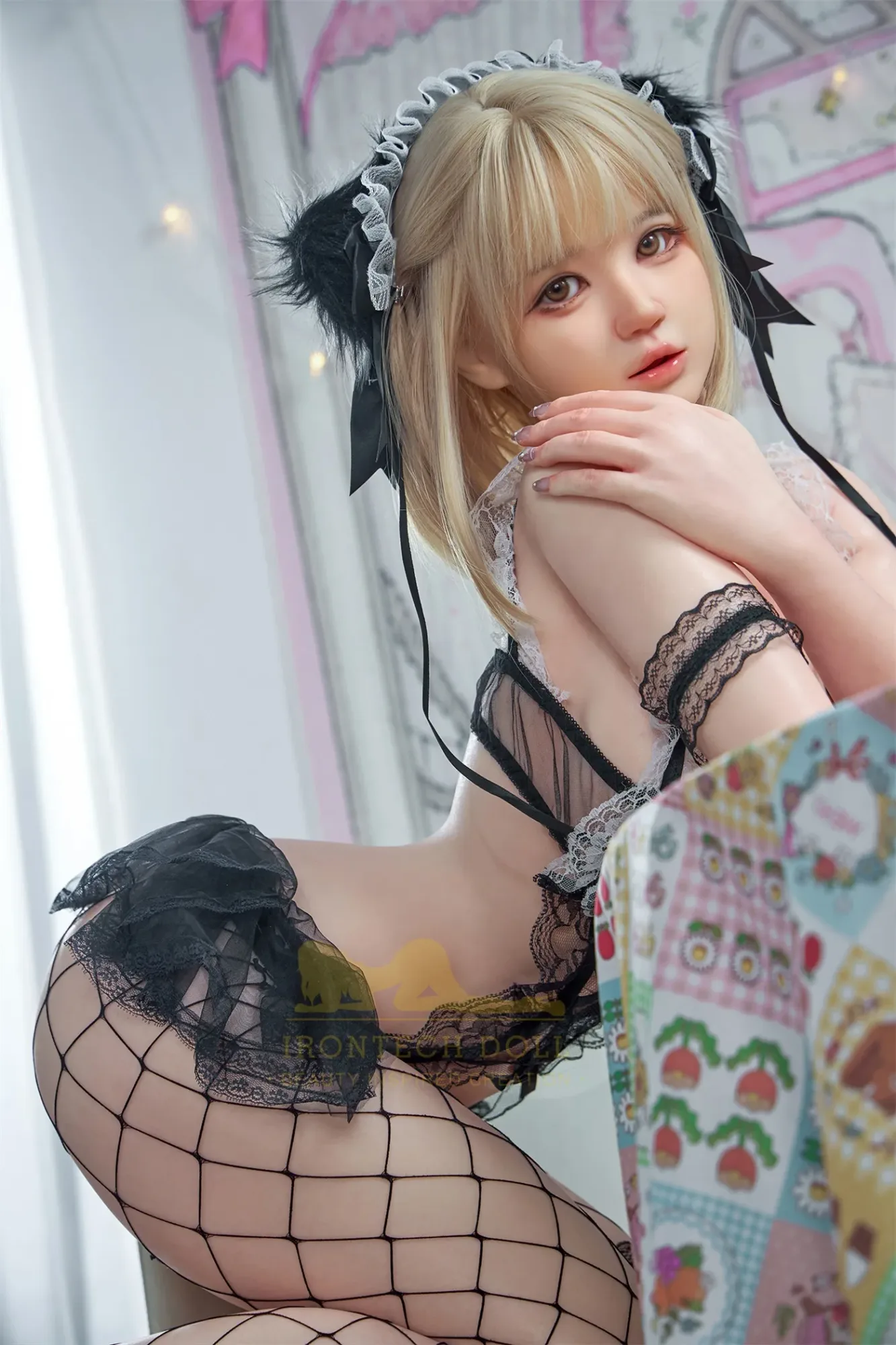Irontech | Nia - 5.3ft (161cm) Blonde Neko Maid Silicone Love Doll view 8