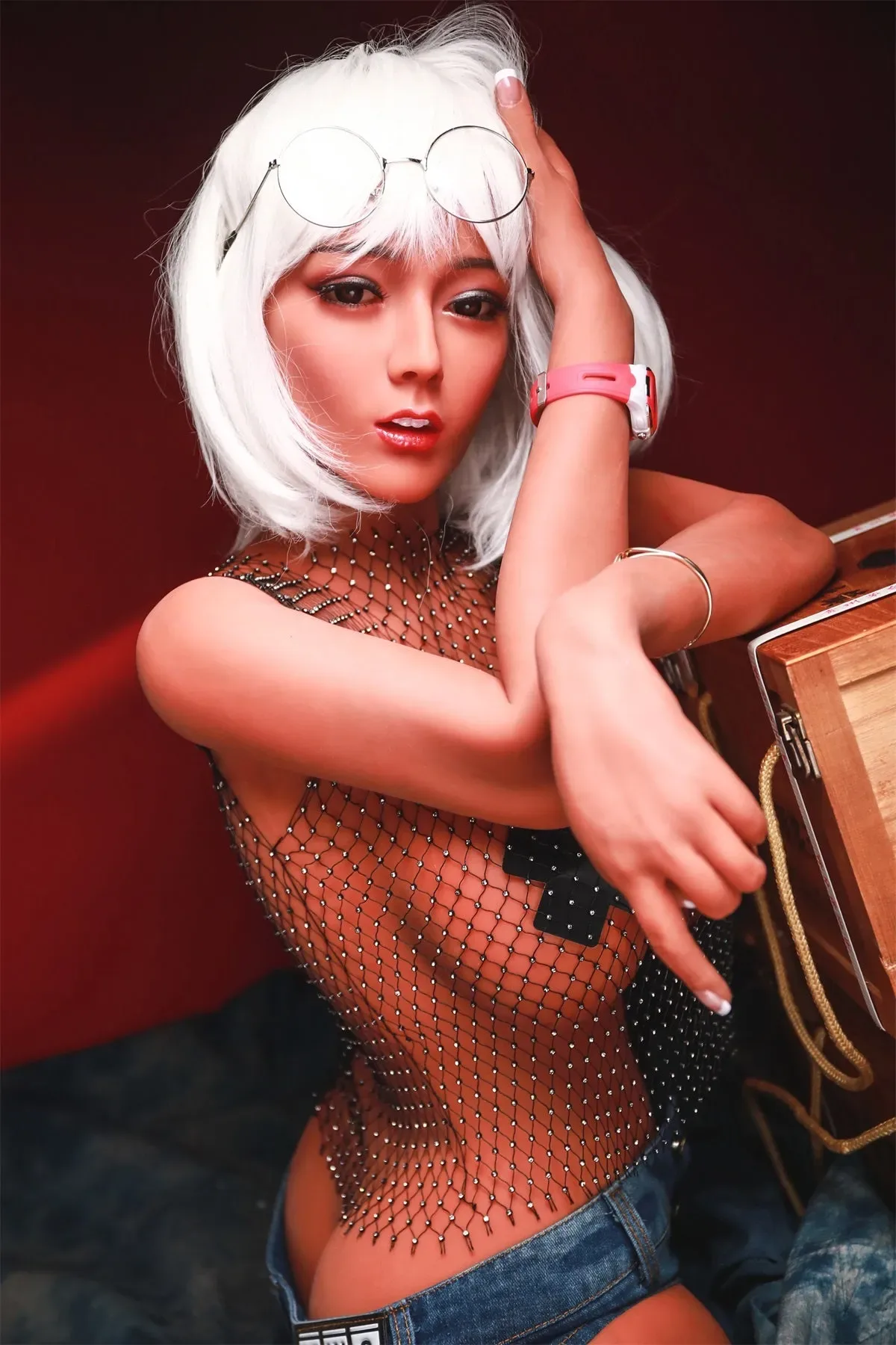 COSDOLL | Natalia - 2ft12 (90cm) Torso Gorgeous Ultra Realistic TPE Sex Doll With White Hair (In Stock US) view 7