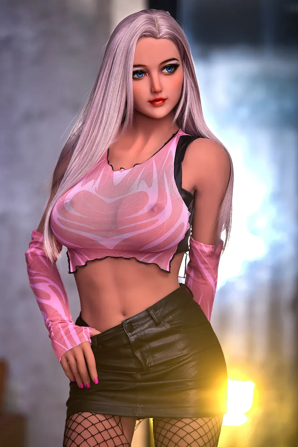 6YE | Gissel-5ft5/165cm Ultra Realistic With Pink Long Hair Sex Doll(In Stock US) view 5